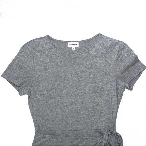 Superdown Gwinne Gray Wrap Dress Size Small - Picture 5 of 14